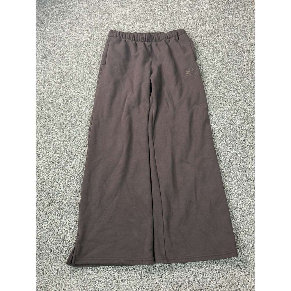 Under Armour Wide Leg Fleece Sweatpants Women's Size Small Brown Baggy